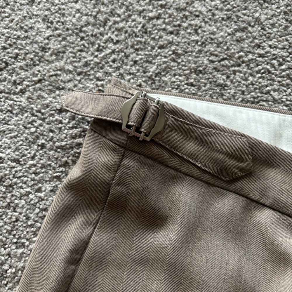 J. Crew Mario Bellucci Women’s Dress Trousers in Light Brown. Italian Wool. - Picture 9 of 11